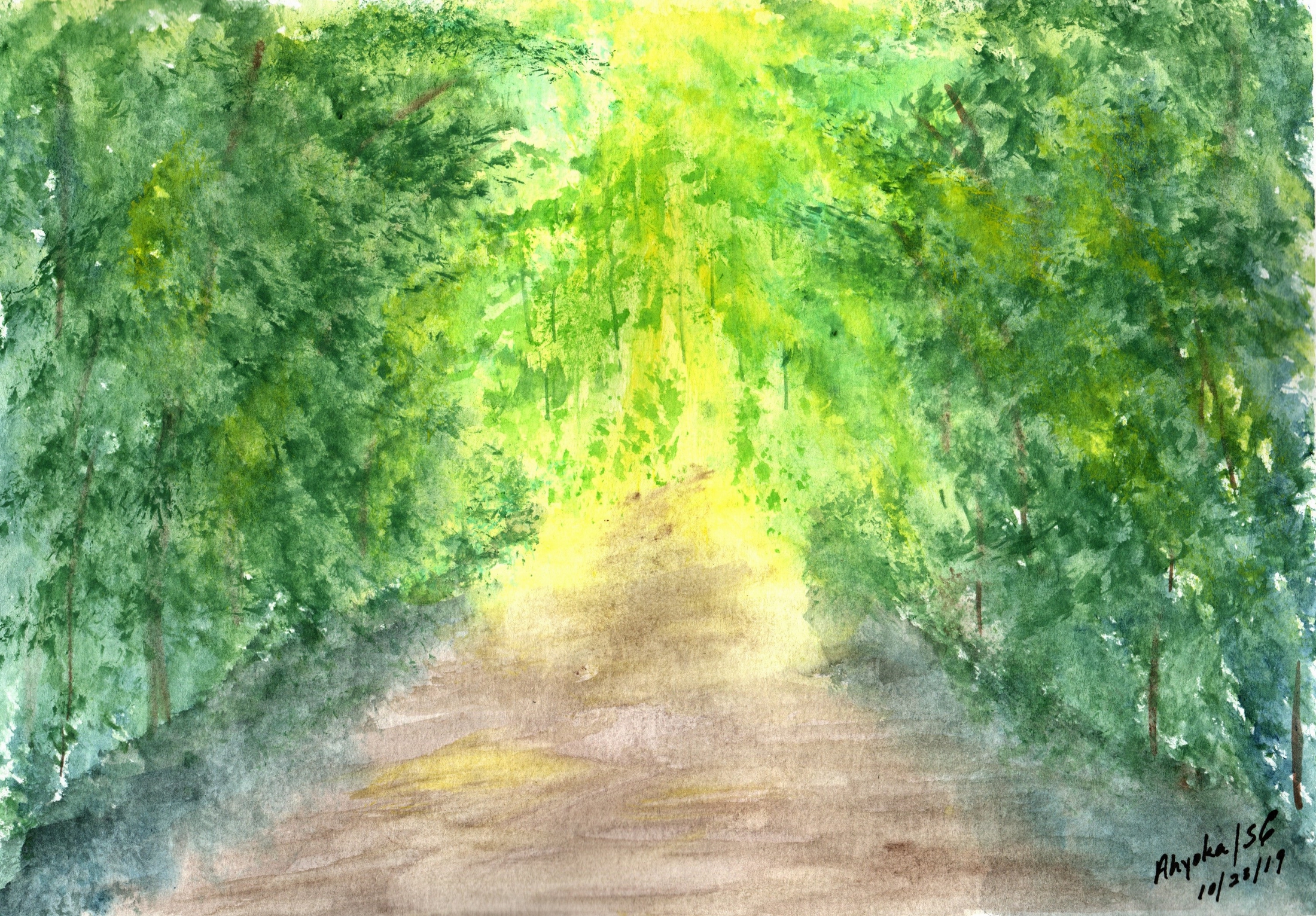 LIGHT ON MY PATH - WATERCOLOR
